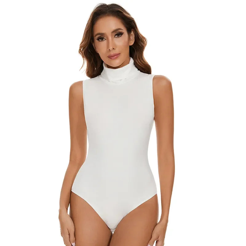 Women High Collar Sleeveless Bodysuit – Tummy Control & Butt Lifting Shapewear
