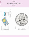 925 Sterling Silver Pink Heart Blue Tarot Cards Lovers Charm Pendants