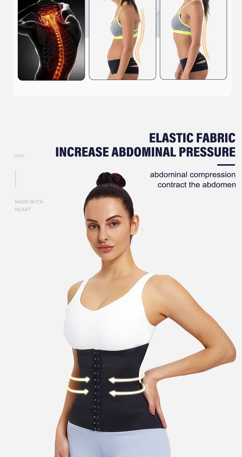 Women's Waist Trainer Corset – Tummy Wrap Shapewear Belt for Slimming & Postpartum Support