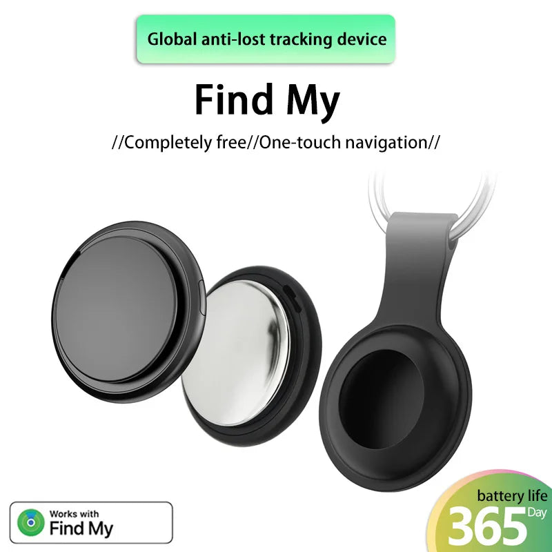 Mini Global Position Systm Tracker Apple Find My Compatible Slim Design Global Location Anti-Lost Device For  Luggage Long Battery Life