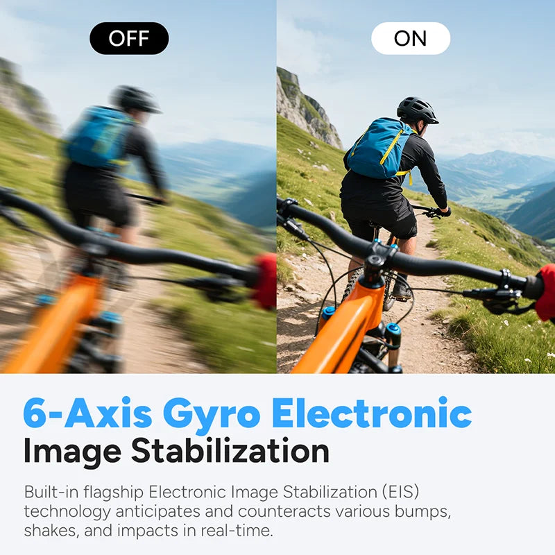 4K Waterproof Action Camera with HDR 6 Axis Stabilization and WiFi Connectivity