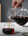300/500/700ml Glass Coffee Pot With Filter Drip Brewing Hot Brewer Cloud Shaped Kettle Coffee Brewer Utensils Clear Teapot