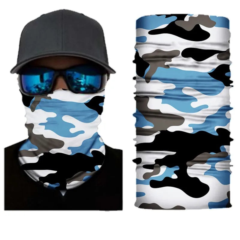 Camouflage Mountaineering Neck Scarves Outdoor Riding Windproof Mask Summer Sun Protection Headscarf