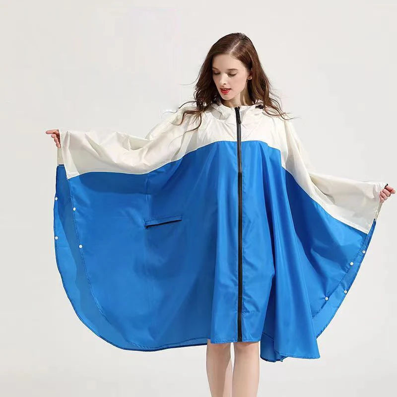 Lightweight Waterproof Rain Poncho with Backpack Coverage for Hiking and Travel
