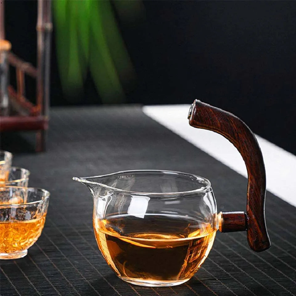 Automatic Lazy Kungfu Glass Tea Set  Rotating Cover Bowl Household Heat-Resistant Teapot Glass teapot