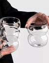 1/2/4pcs Wave Shape Glass Cup Tumbler Beverage Beer Glasses Heat-resistant Clear Drinking Glasses For Juice Coffee Cocktail