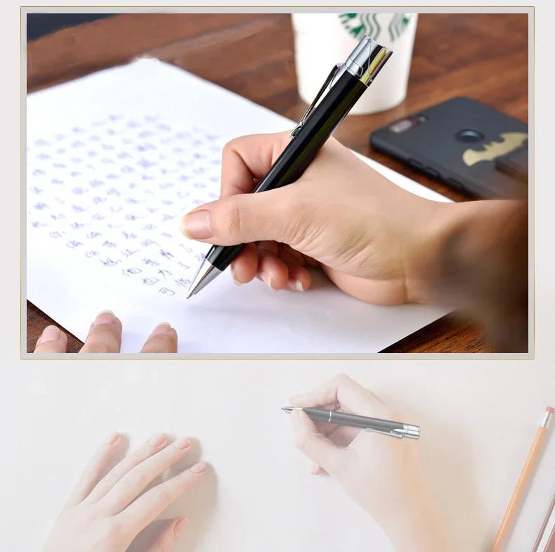 Creative Ball Pen Ligher Green Flame Torch Lighter Unusual Pen Portable Metal Butane Gas Cigarette Lighter Practical Gadget Gift