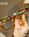 Luxury Acetate Spectacle Frame Fashion Retro Square Eyeglasses Optical Prescription Frames