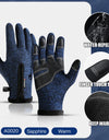 Outdoor Winter Riding Gloves Warm Touchscreen Wear Resistant Non-slip Zipper Cycling Motorcycle Gloves Men Hiking Working