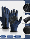 Outdoor Winter Riding Gloves Warm Touchscreen Wear Resistant Non-slip Zipper Cycling Motorcycle Gloves Men Hiking Working