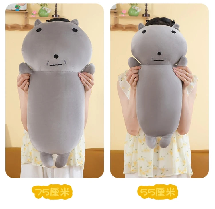 95cm Grey Cat Plush Toy Long Hugging Pillow
