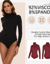 Thermal Underwear T Shirt Tops Women's Mock Turtle Neck Slim Fit  Bodysuit Keep Warm Compression Body Shaper