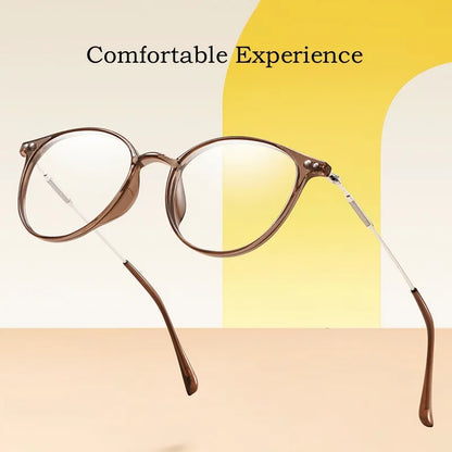 Ultra-light Fashion Flexible TR90 Decorative Retro Round Optical Prescription Eyeglasses Frame Men and Women 90045