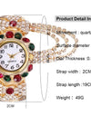 Women Watches Diamond-Embedded Elegant Quartz Watch Stylish Opening Luxury Creative Alloy Bracelet Watch