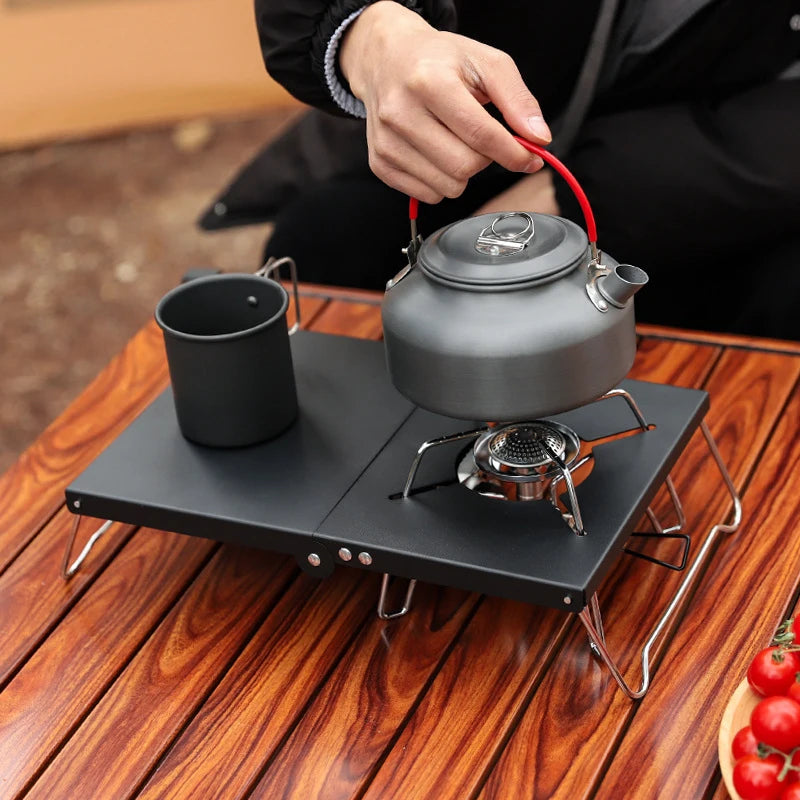 Outdoor Camping Spider Stove Table Folding Portable Mini Table Insulated Stainless Steel Heating BBQ Gas Stove Bracket