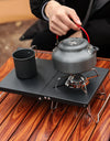 Outdoor Camping Spider Stove Table Folding Portable Mini Table Insulated Stainless Steel Heating BBQ Gas Stove Bracket