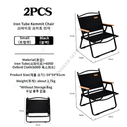 Camping Chair Portable Outdoor Chair Folding Chair Camping Picnic Back Chair Beach Chair Equipment Kermit Chair