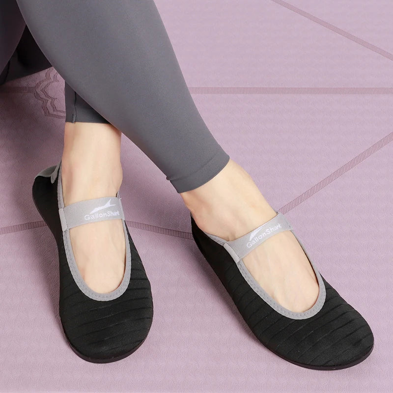 Indoor Fitness Non-slip Soft-soled Yoga Shoes Women's Rope Jumping Mute Stretching Pilates Training Shoes