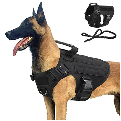 Tactical Military Vest German Shepherd Golden Retriever Tactical  Training Dog Harness and Leash Set For All Breeds Dogs