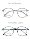 Ultra-light Fashion Flexible TR90 Eyewear Men Retro Round Decorative Optical Prescription Eyeglasses Frame