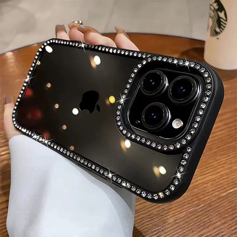 Luxury Bling Rhinestone Diamond Phone Case For iPhone 17 16 Pro Max Cases iPhone 15 14 Air Shockproof Cover