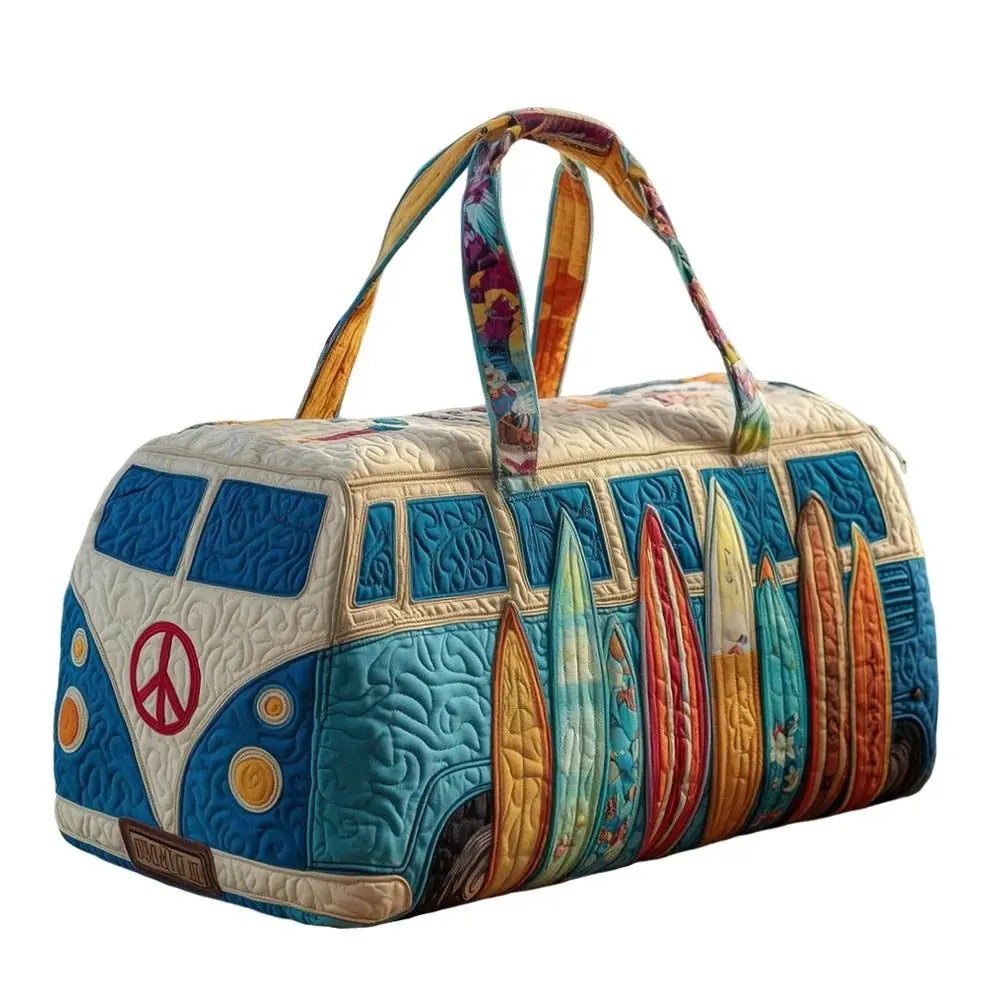 3D Printed Quilted Travel Duffle Bag Boho Overnight Yoga Tote