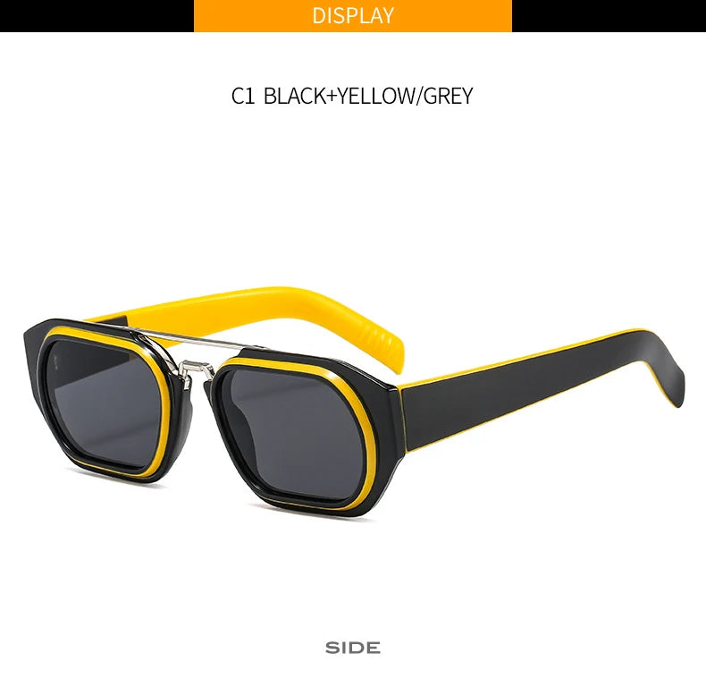 Square Vintage Sunglasses With UV400 Protection