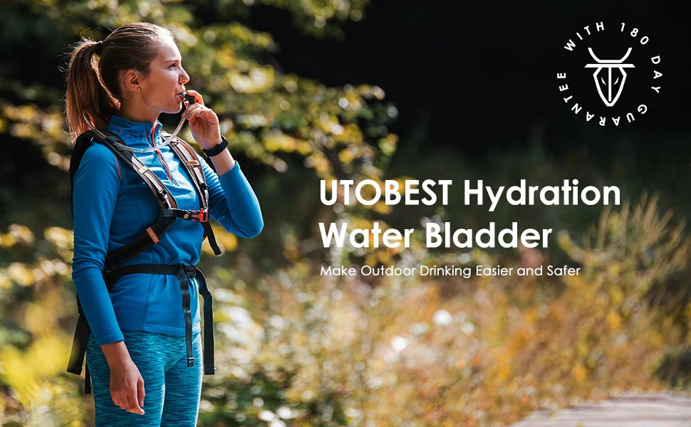 2L Water Bladder Hydration Reservoir Pack TPU Water Storage Bag for Cycling Running Hydration Backpack