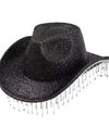 Cowboy Hat for Women Rhinestone Cowgirl Hat Costume Hat Shiny Wide Brim Hat