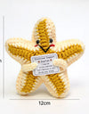 3 Pcs Positive Crochet Hedgehog Doll with Affirmation Card Home Room Decoration Funny Handmade Plush Doll Ornaments Christmas Gifts