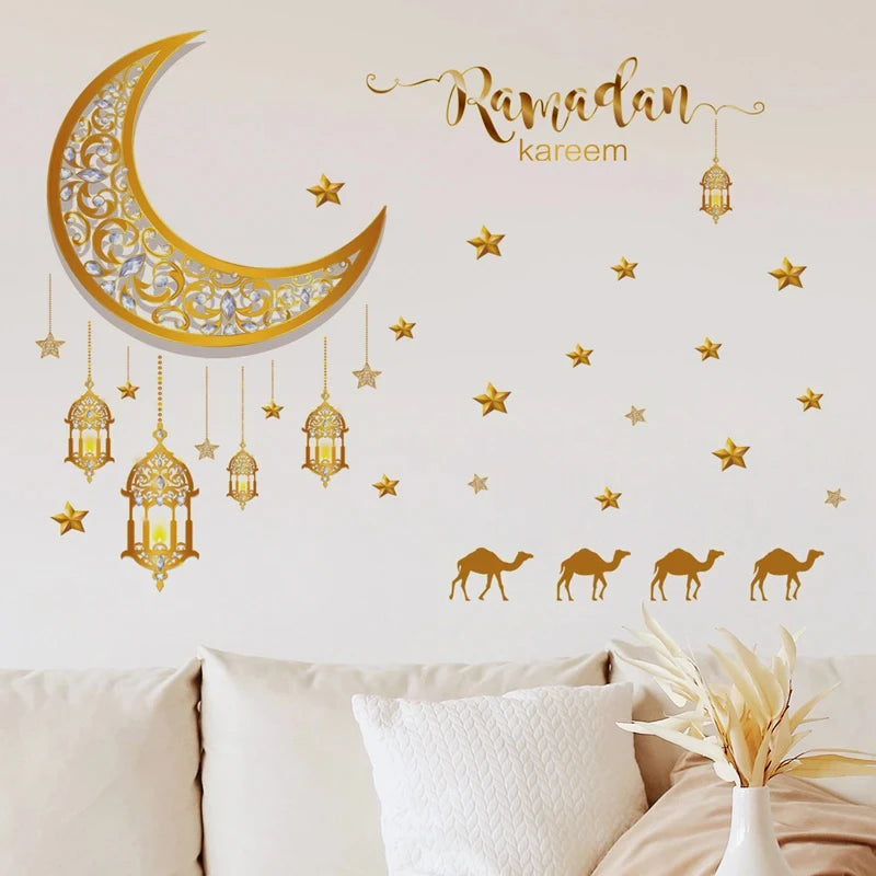 Eid Window Stickers Ramadan Decoration Eid Mubarak Decor