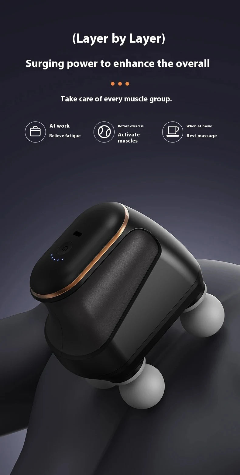 Portable Fascia  Muscle Massager  Four-head High Frequency Neck Shoulder Waist Massage Machine Professional Fascia Massage