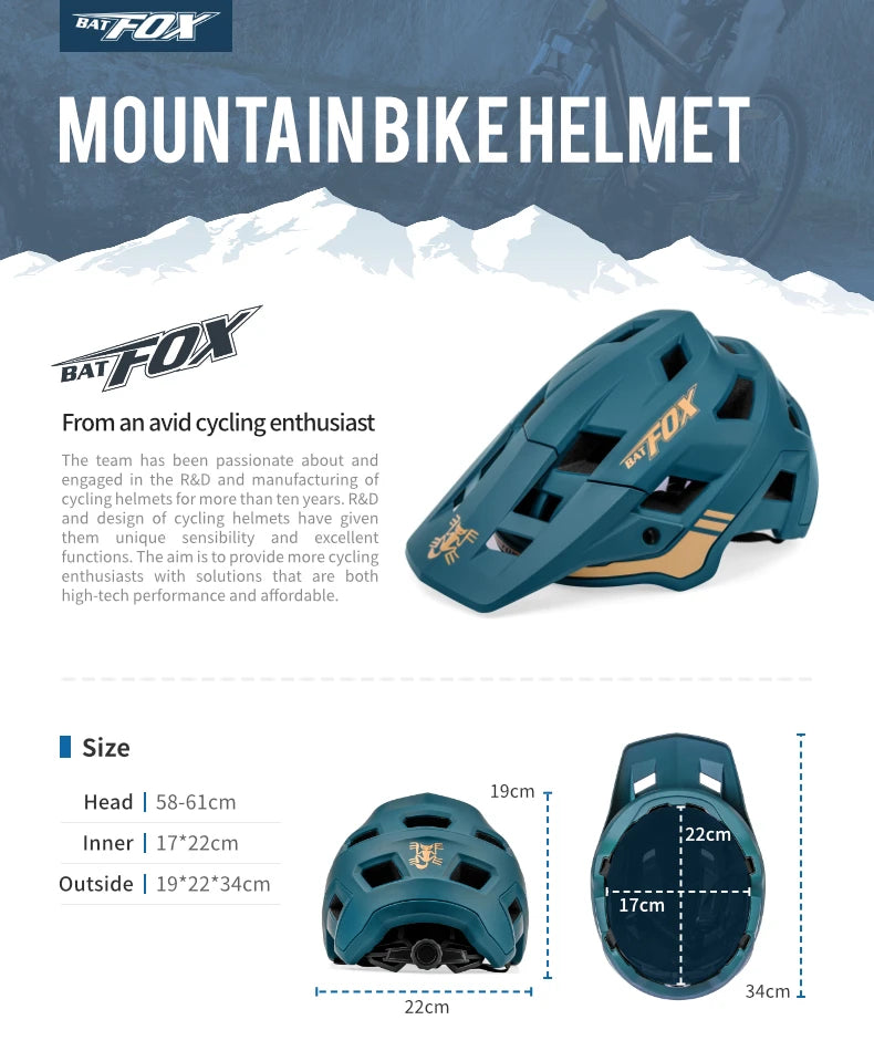 MTB Cycling Helmet With Adjustable Fit And Removable Padding