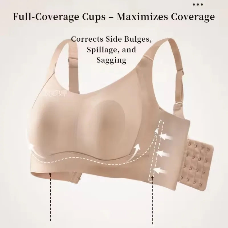 Womens Full Coverage Seamless Wireless Minimizer Bra