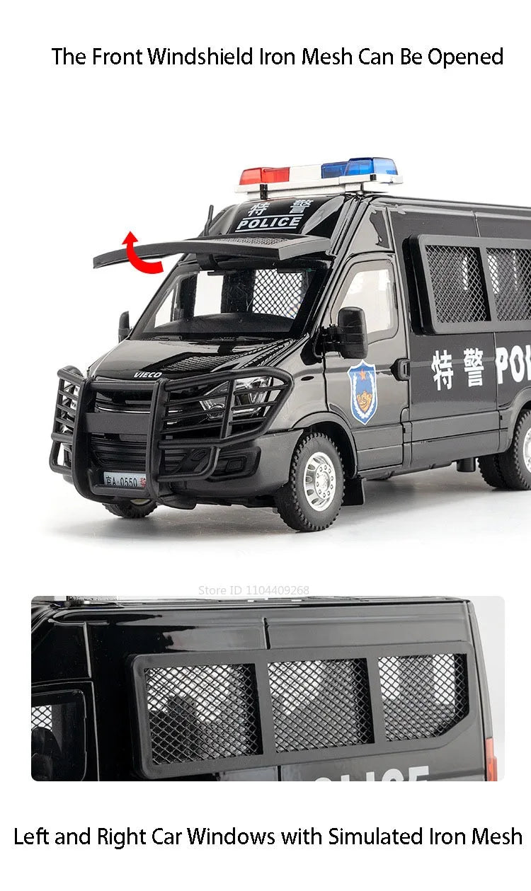1:24 Scale Special Lada 2106 Police Car Model Toy Alloy Body Rubber Tire Metal Diecast 110 Explosion-proof Vehicle Models
