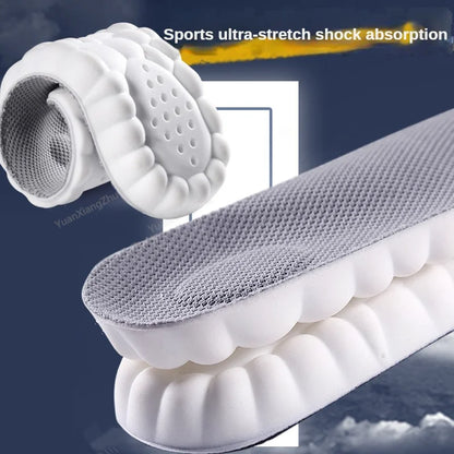 4D Sports Shoes Insoles Super Soft Running Insole for Feet Shock Absorption Baskets Shoe Sole Arch Support Orthopedic Inserts