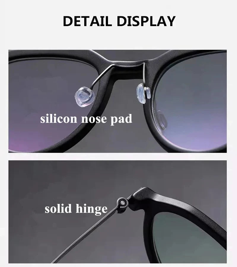 Vintage Polygon Titanium Acetate Screwless Eyeglasses Frame