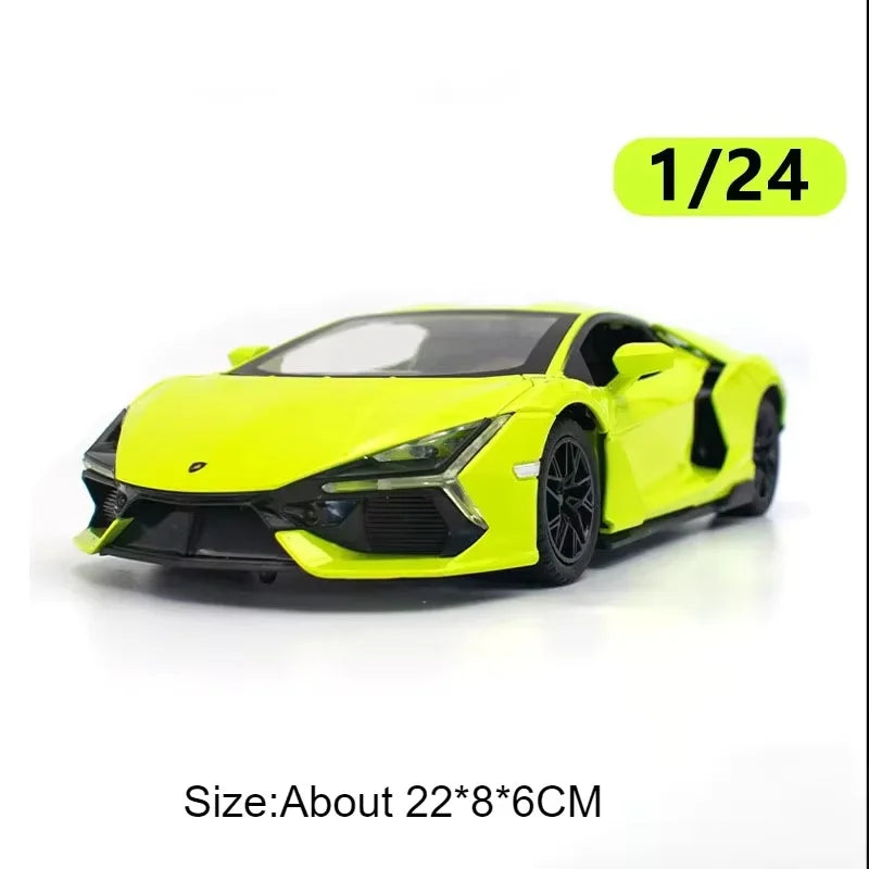 1:24 Bolide Revuelto Alloy Model Diecast Car Toys Doors Opened Sound Light Pull Back Miniature Vehice Boy Adult Birthday Present
