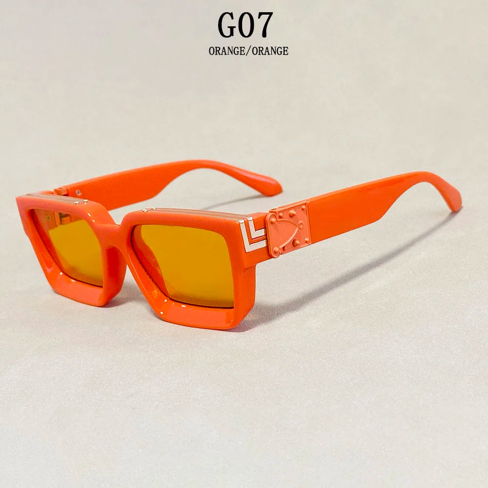 Oversized Square Vintage Sunglasses With UV400 Protection