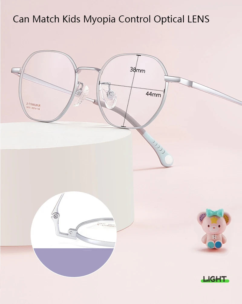 Kids Polygon Pure Titanium Eyeglasses Frame