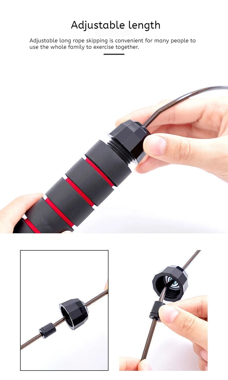 Jump Rope Adjustable Steel Skipping Rope Rapid Speed Jumping Rope Foam Handle Exercise Fitness Home Gym