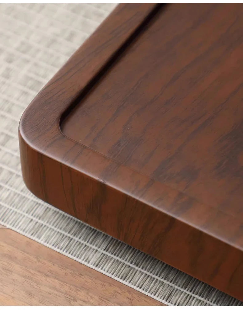 Tea Tray Household Solid Wood Tea Brewing Table Light Luxury High-End Tea Tray Kung Fu Tea Set Office Desk Wooden Tray
