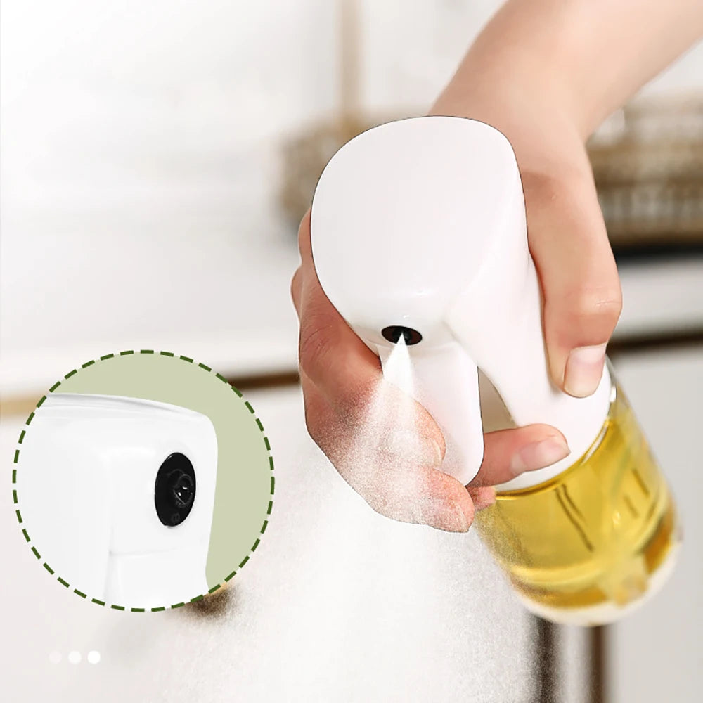 220ML Glass Bowl BBQ Olive Oil Spray Diffuser For Kitchen Dispenser Bottle Squirt Container Vinegar Soy Sauce Fuel Injection Pot
