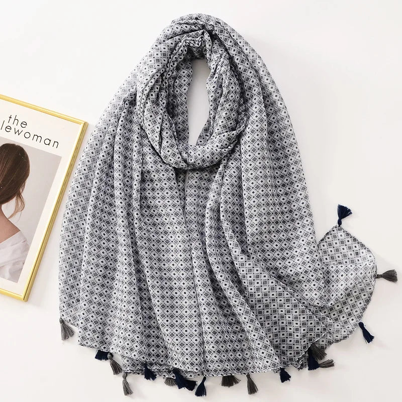 Bandannas Designer Scarf Luxury Scarves Woman Scarf Elegant Women's Shawls For Cotton Veils Bandana Brand