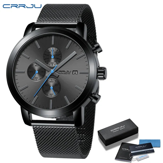 Luxury Man Watch High Quality Waterproof Chronograph Wristwatch Quartz Casual Clock relogio masculino