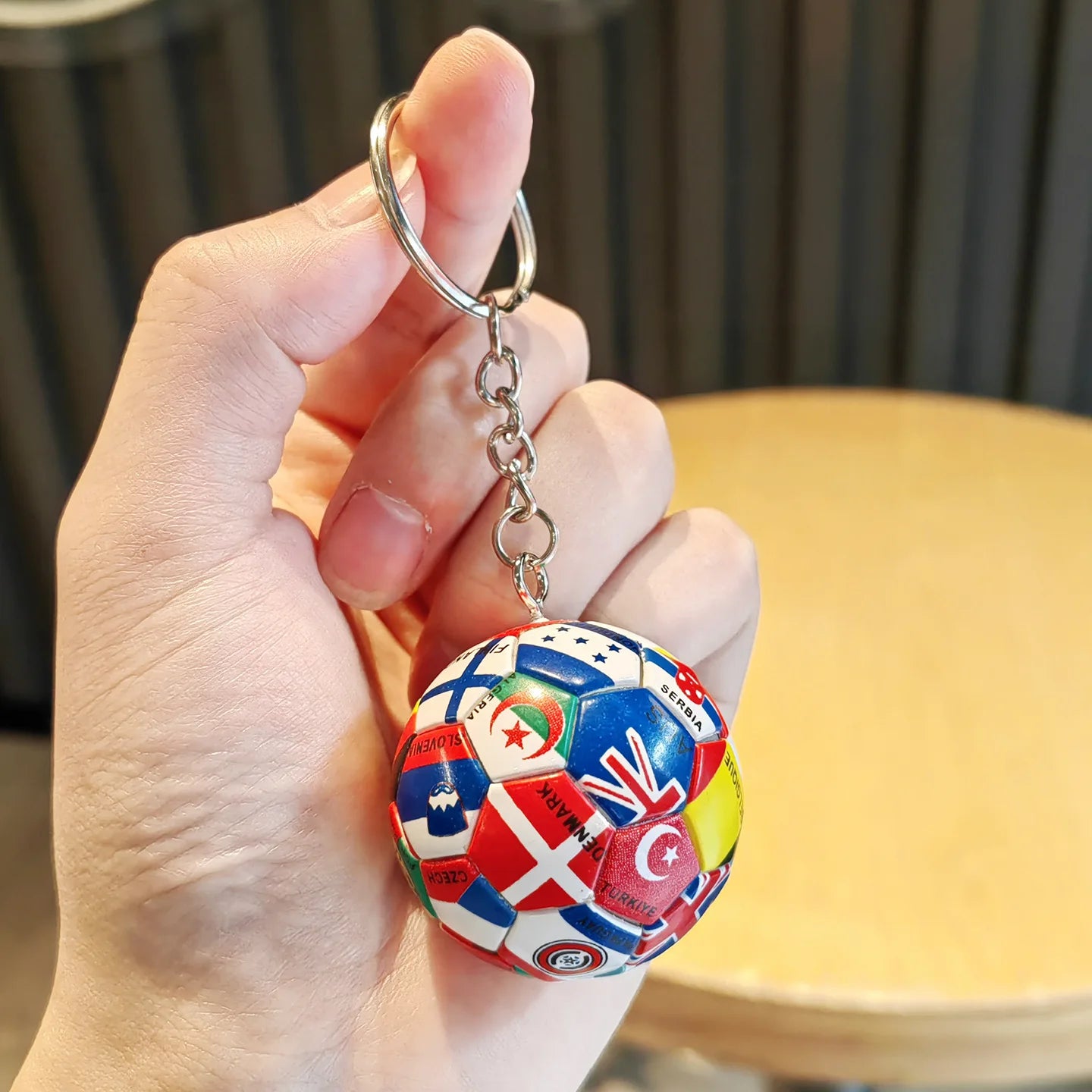 2026 Football Trophy Metal Keychain Soccer Fan Souvenir Collectible