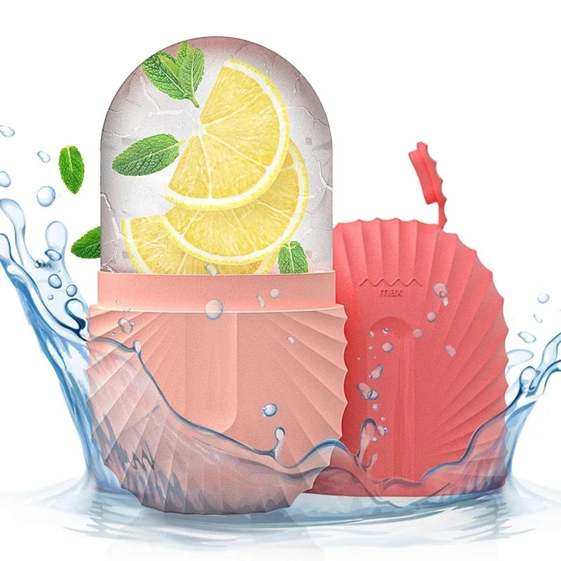 Ice Face Roller Cube Beauty Massage Silicone Mold For Eye Puffiness Facial Roller Shrink Pores