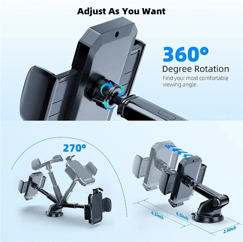 Sucker Car Phone Holder Mount Stand Suction Cup Smartphone Mobile Cell Support in Car Bracket For iPhone Xiaomi Samsung