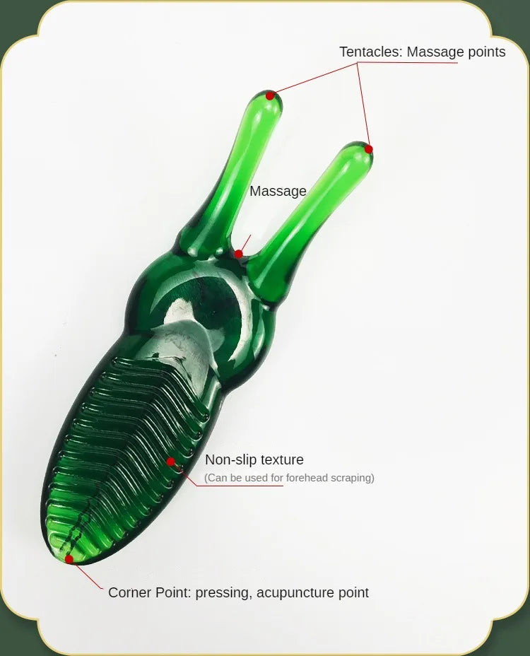 Resin Face Lifting Stone Guasha Scraping Facial Gouache Y-shaped Fork Massage Plate Nose Massage Trigger Point Nose Massager