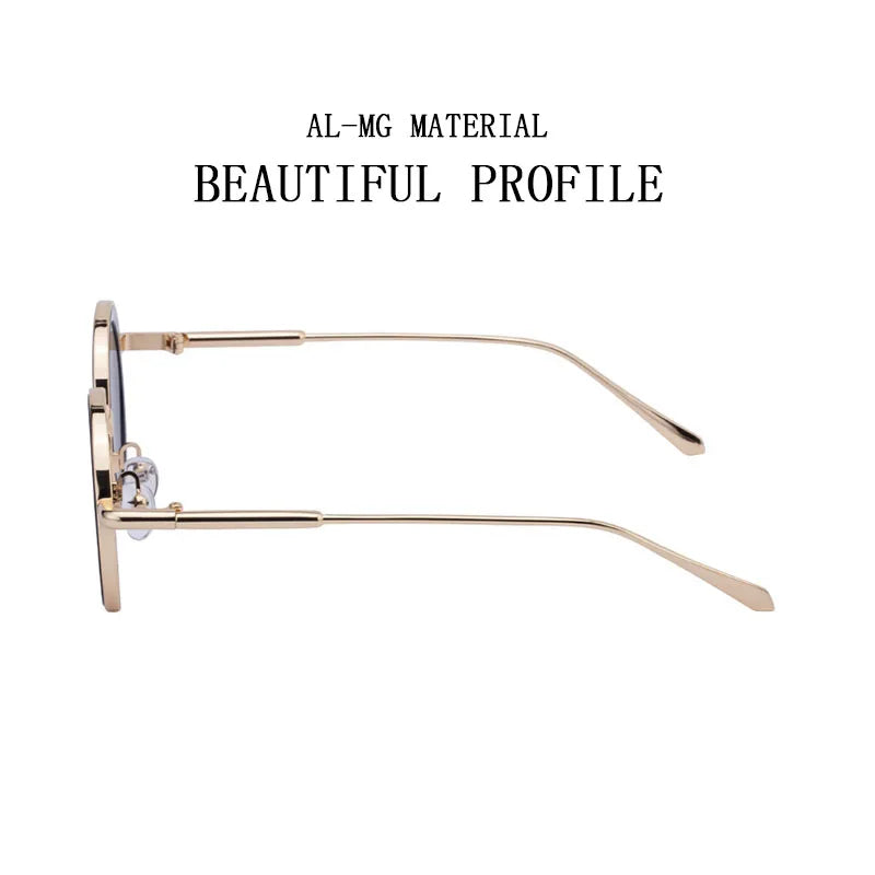 Round Steampunk Sunglasses With UV400 Protection
